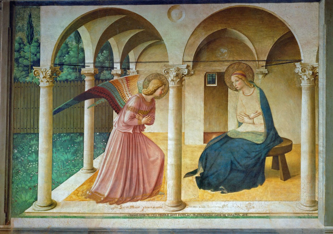 De Aankondiging door Fra Giovanni Angelico da Fiesole