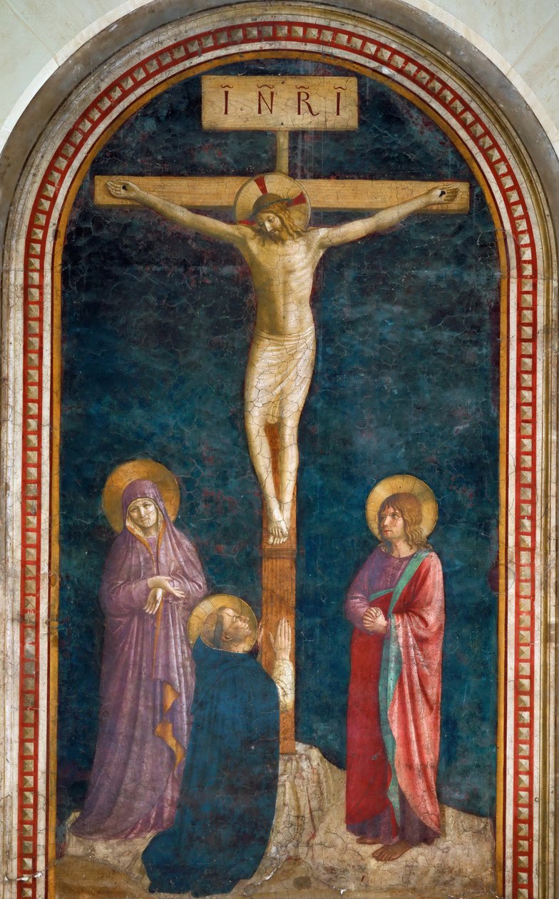 De Kruisiging met Sint Dominicus, ca. 1440 door Fra Giovanni Angelico da Fiesole