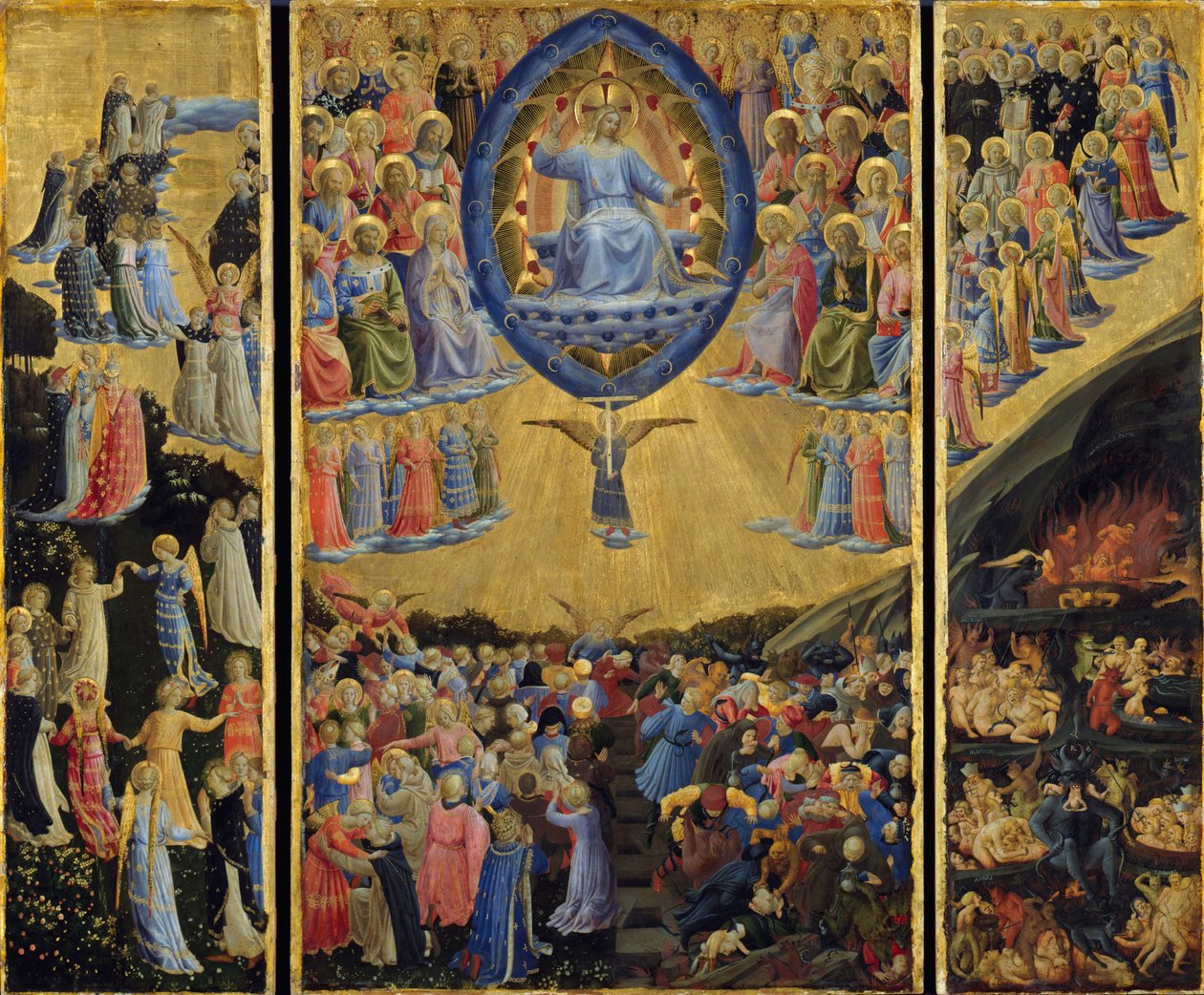 Het Laatste Oordeel Vleugelaltaar, begin 15e eeuw door Fra Giovanni Angelico da Fiesole