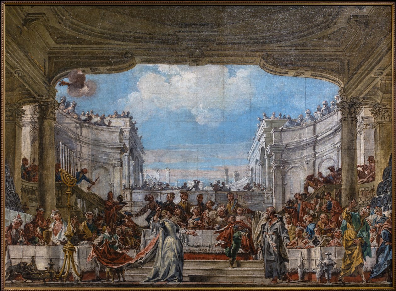 Het feest van Balthazar door Fra Stefano da Carpi (1710 1796)