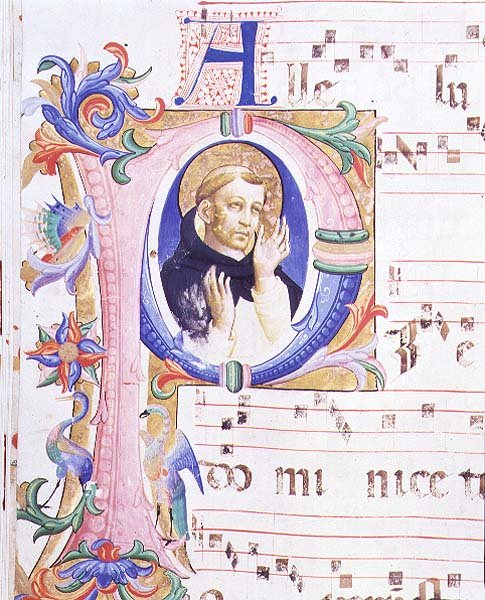 Missaal 558 f.24v Geïllustreerde initiaal 