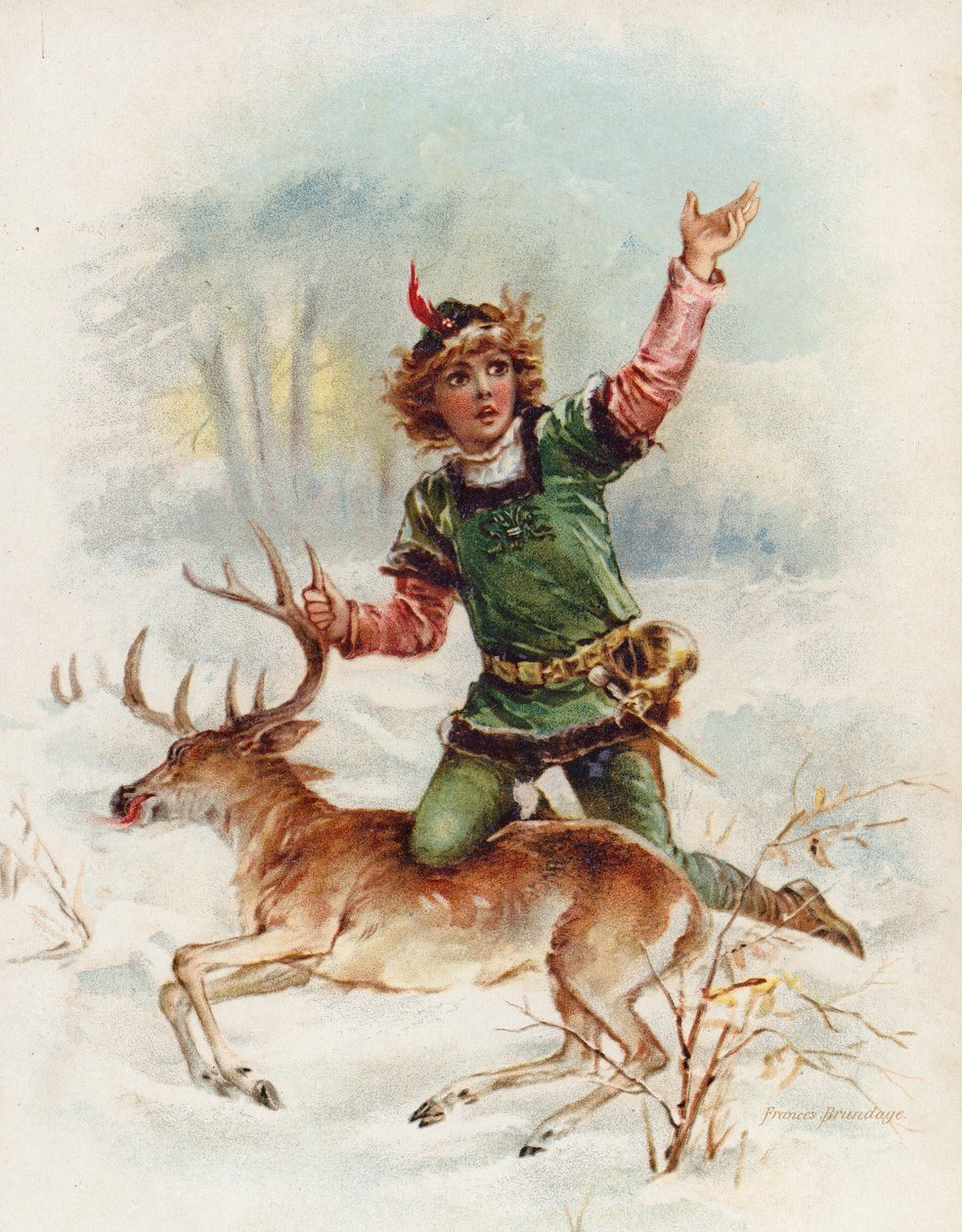 Edward van Caernarfon (chromolitho) door Frances Brundage