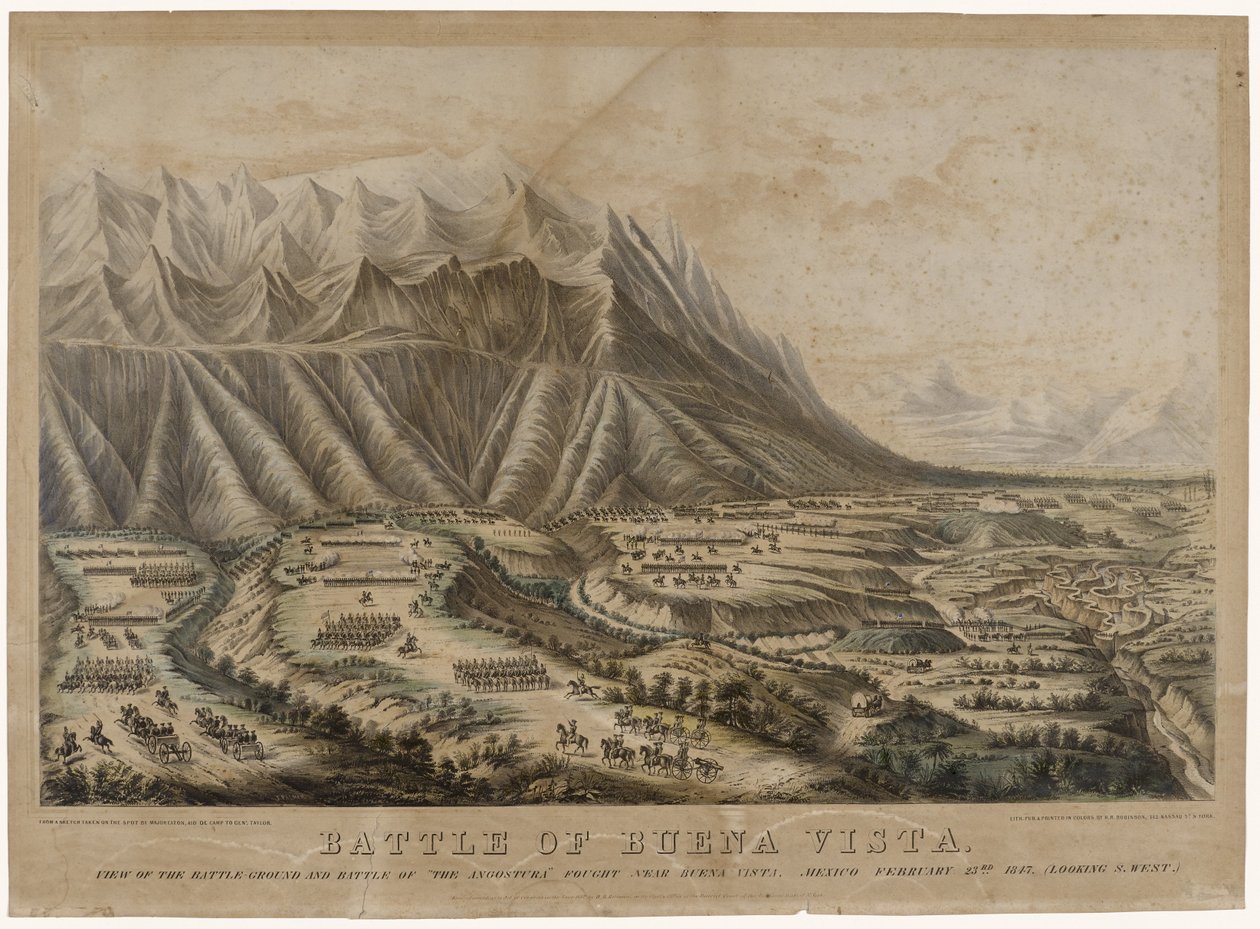 Slag bij Buena Vista, 1847 door Frances Flora Bond Palmer
