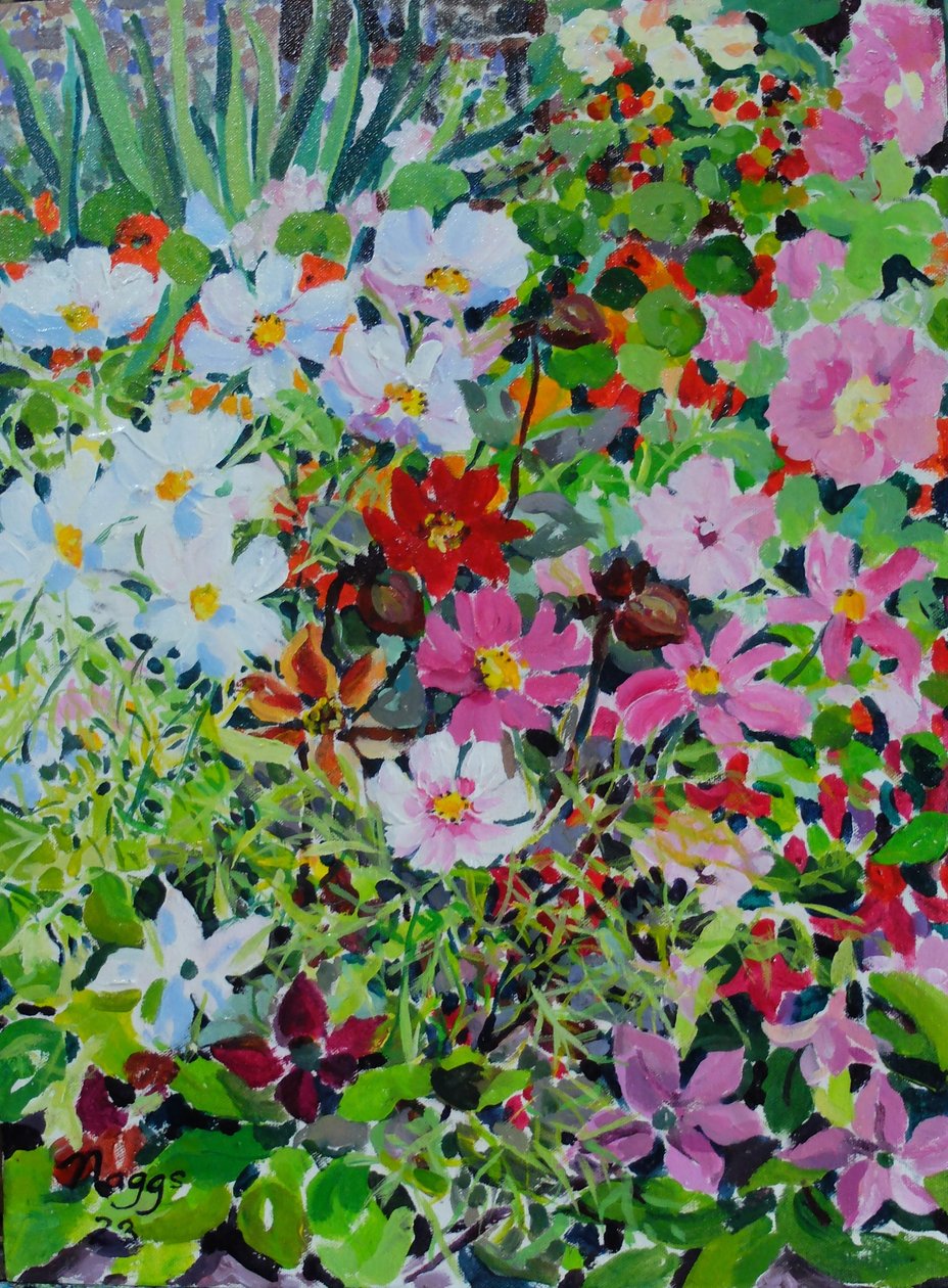 Summer Profusion, 2022 (acryl op doek) door Frances Naggs