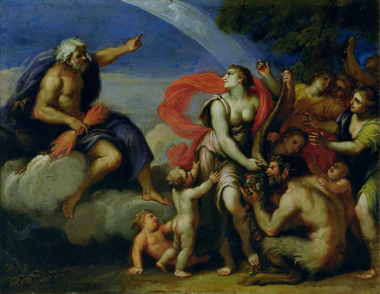 Jupiter en Pandora door Francesco Albani