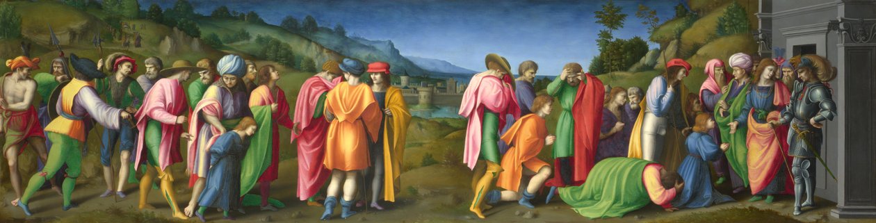 Giuseppe vergeeft zijn broers door Francesco Ubertini Bacchiacca