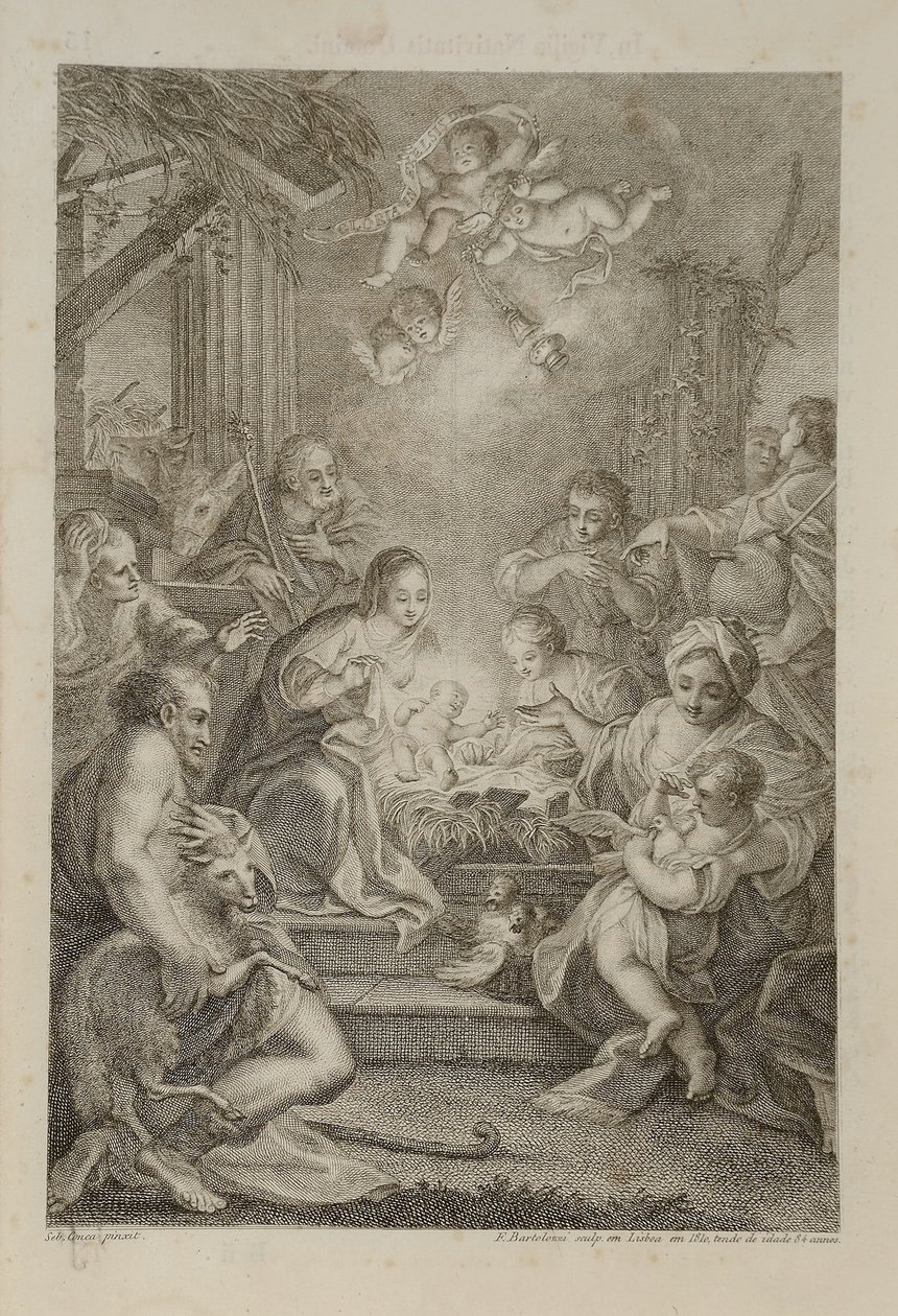 Geboorte, voor het Romeins Missaal door Francesco Bartolozzi
