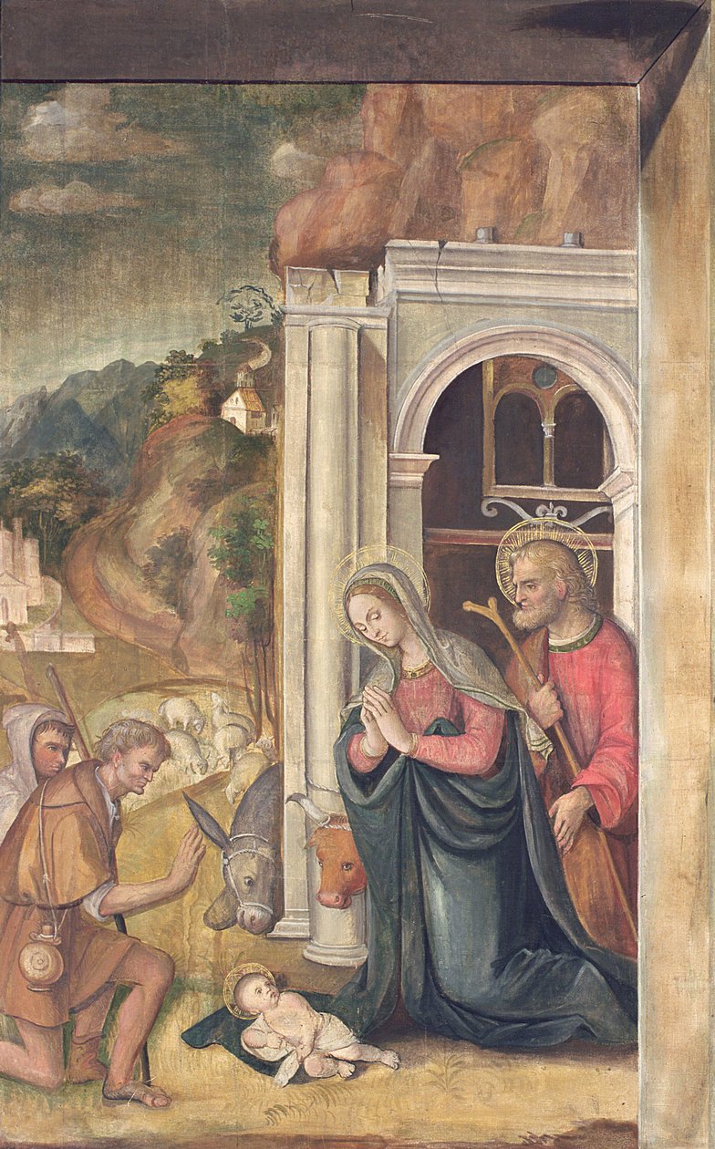 Aanbidding van de Herders, 1517 door Francesco Casella