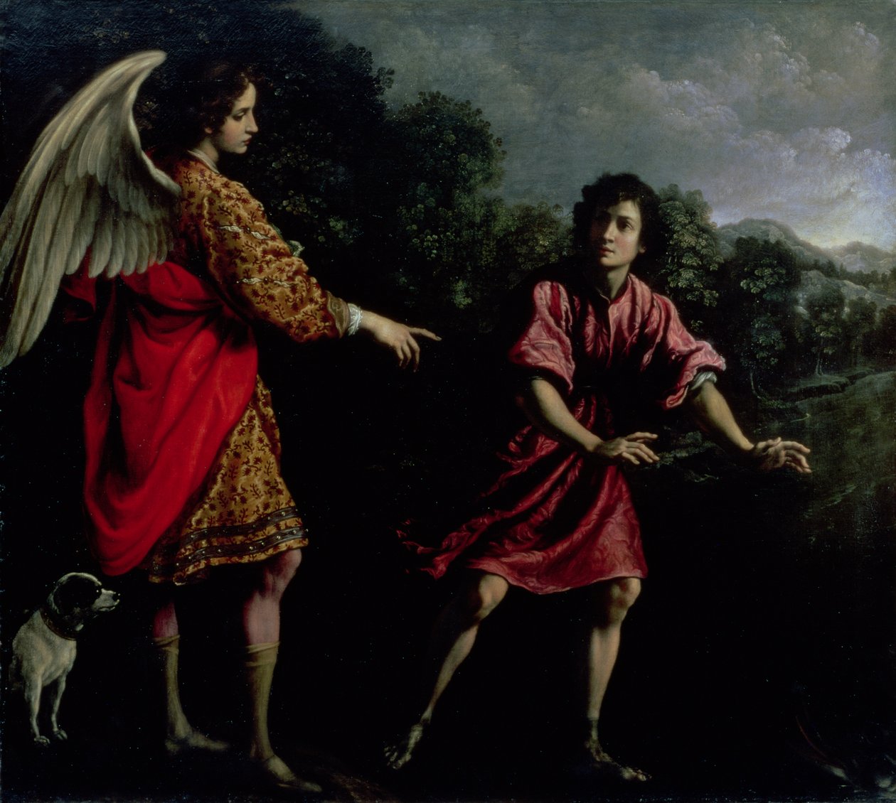 Tobias en de engel door Francesco Corradi