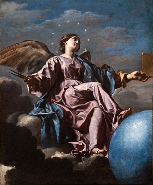 Allegorie van Astronomie Urania door Francesco Cozza