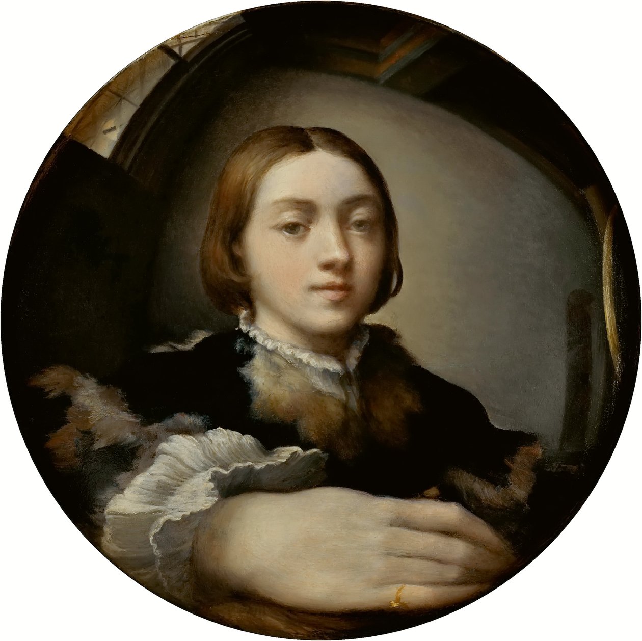 Boogsnijdende Amor door Parmigianino