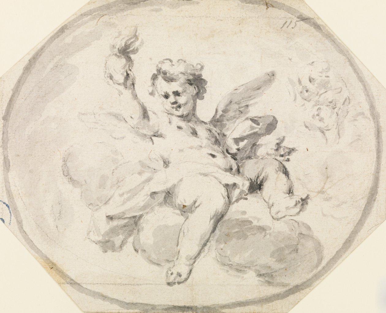 Ontwerp voor een beschilderd plafond door Francesco Saverio Mergolo
