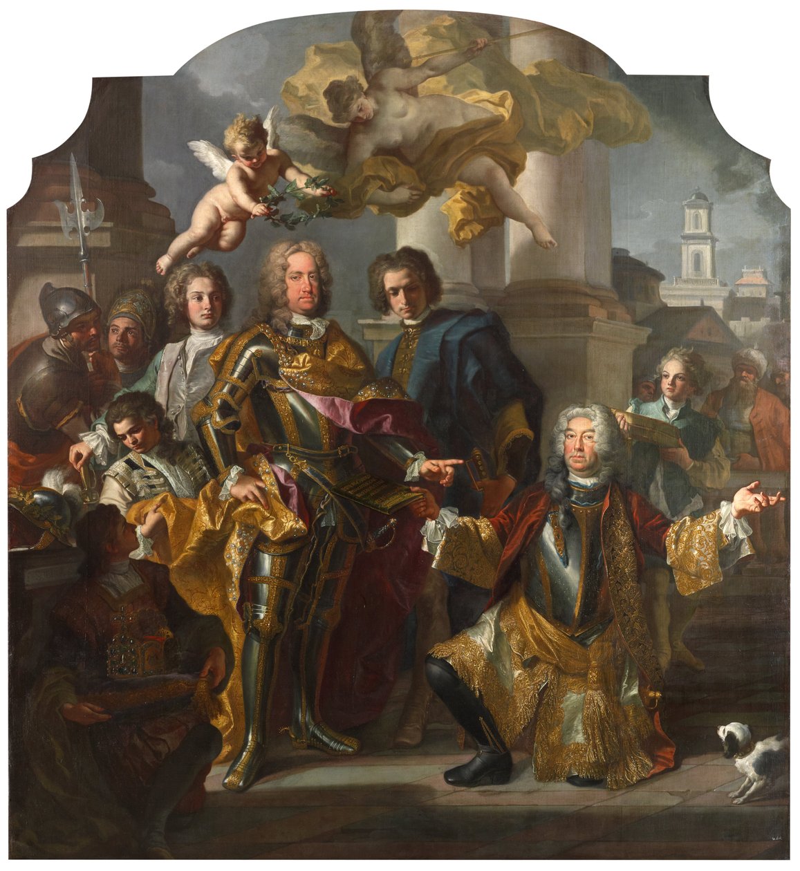 Keizer Karel VI en Gundacker, Graaf Althann door Francesco Solimena