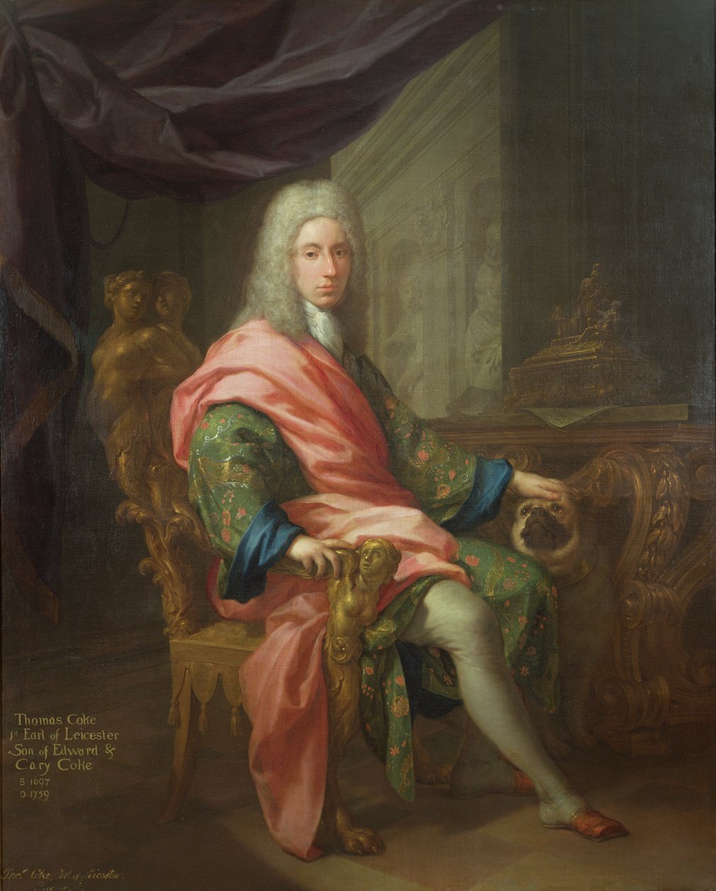 Thomas Coke (geb. 1698) 1e Graaf van Leicester (van de Eerste Creatie) door Francesco Trevisani