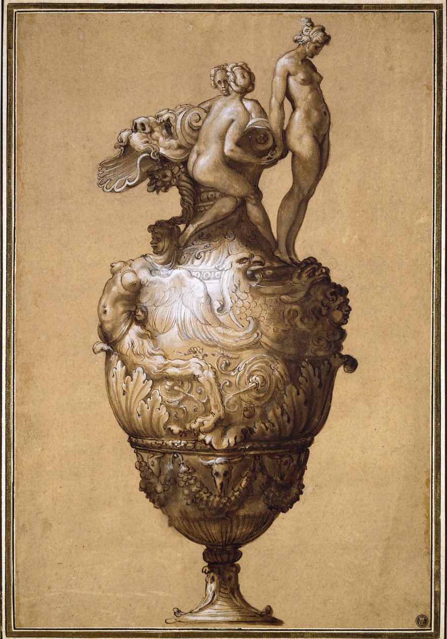 Ontwerp voor een Kan door Francesco de Rossi Salviati Cecchino