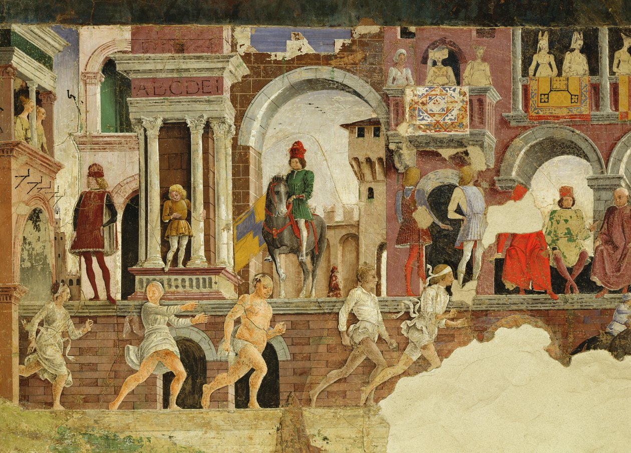 Allegorie van april: een voorstelling op het Borso d