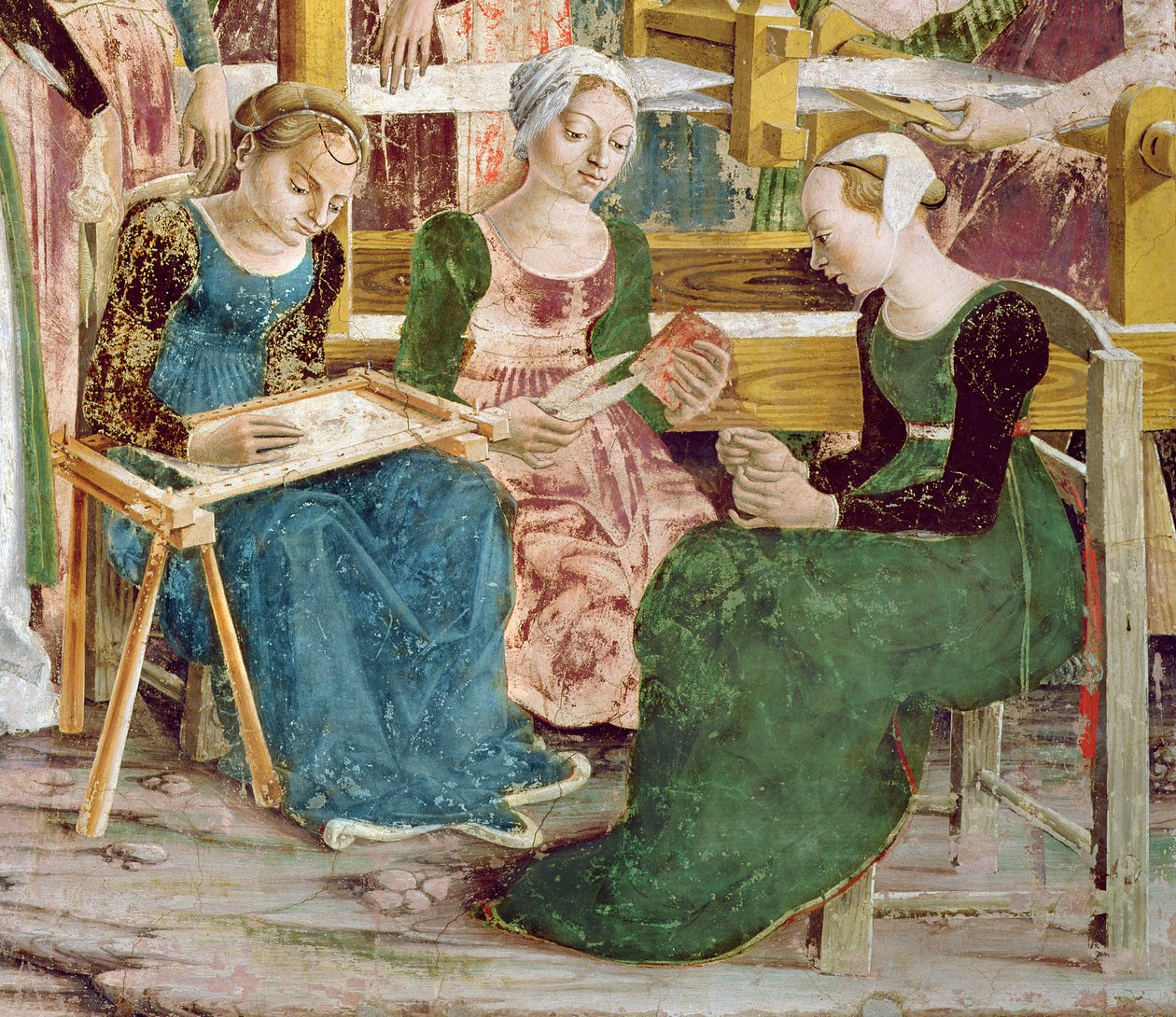 Naaisters, detail van 