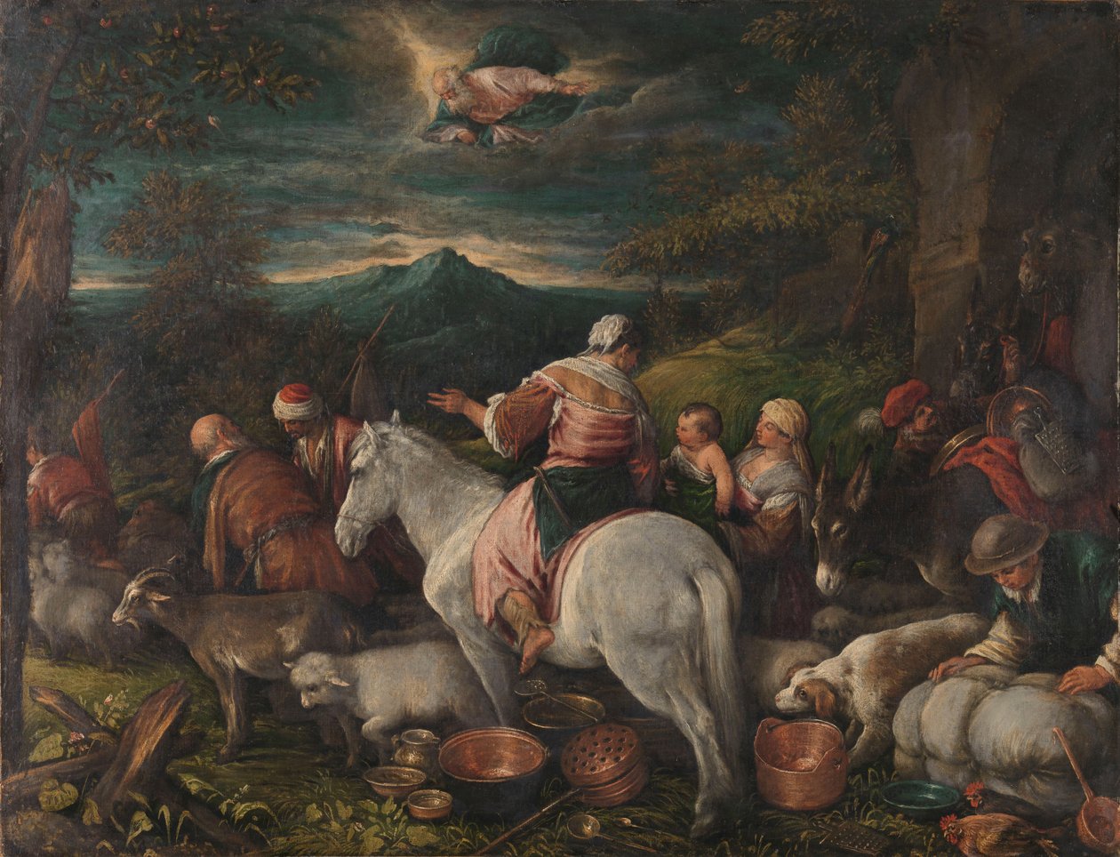 Abraham verlaat Haran door Francesco (1549-92) (attr. to) Bassano