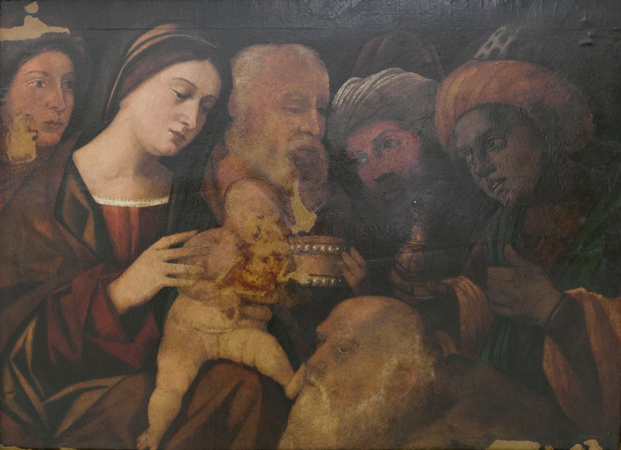 Aanbidding der Wijzen, waarschijnlijk door Francesco Rizzo da Santacroce door Francesco (fl.1508 45) Rizzi da Santacroce