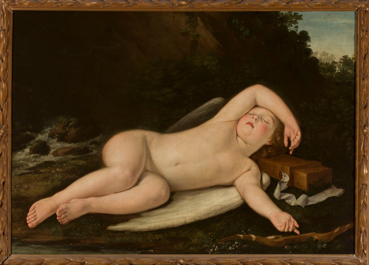 Slapende Amor door Francesco Albani