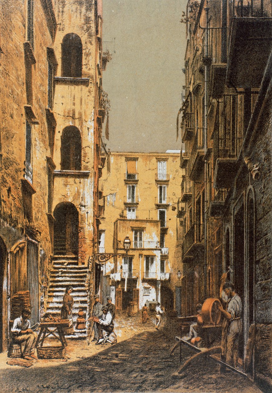 Vico Calderai Porto, in Napels door Francesco Aversano