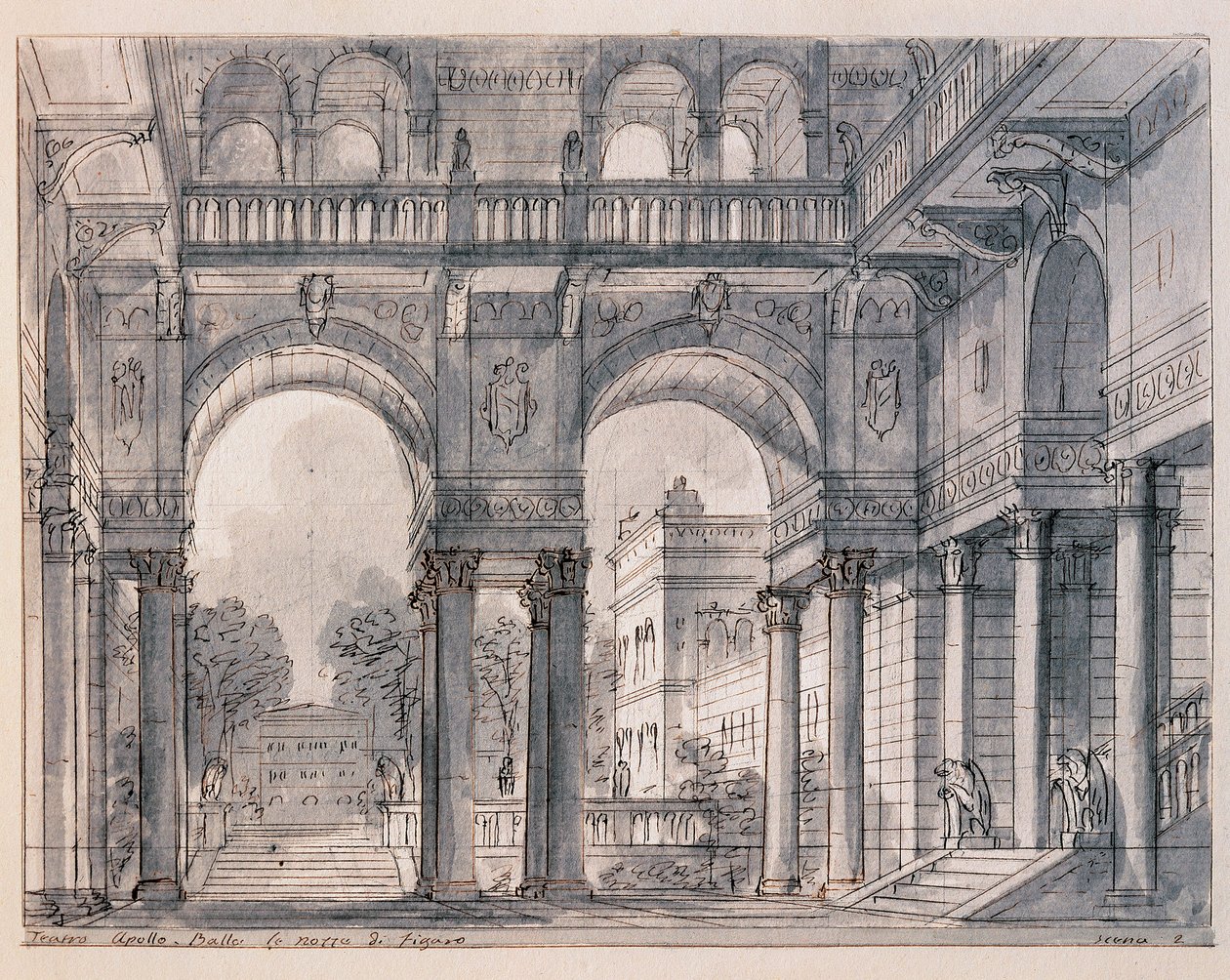 Scenografie voor de tweede scène van 