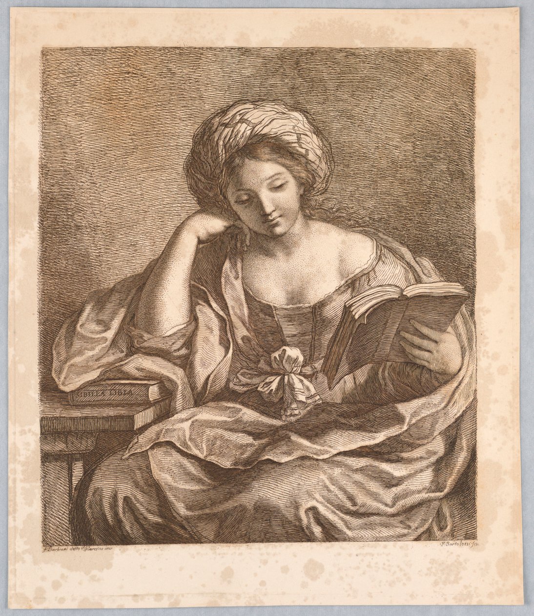 Een Sibylle, met een boek door Francesco Bartolozzi