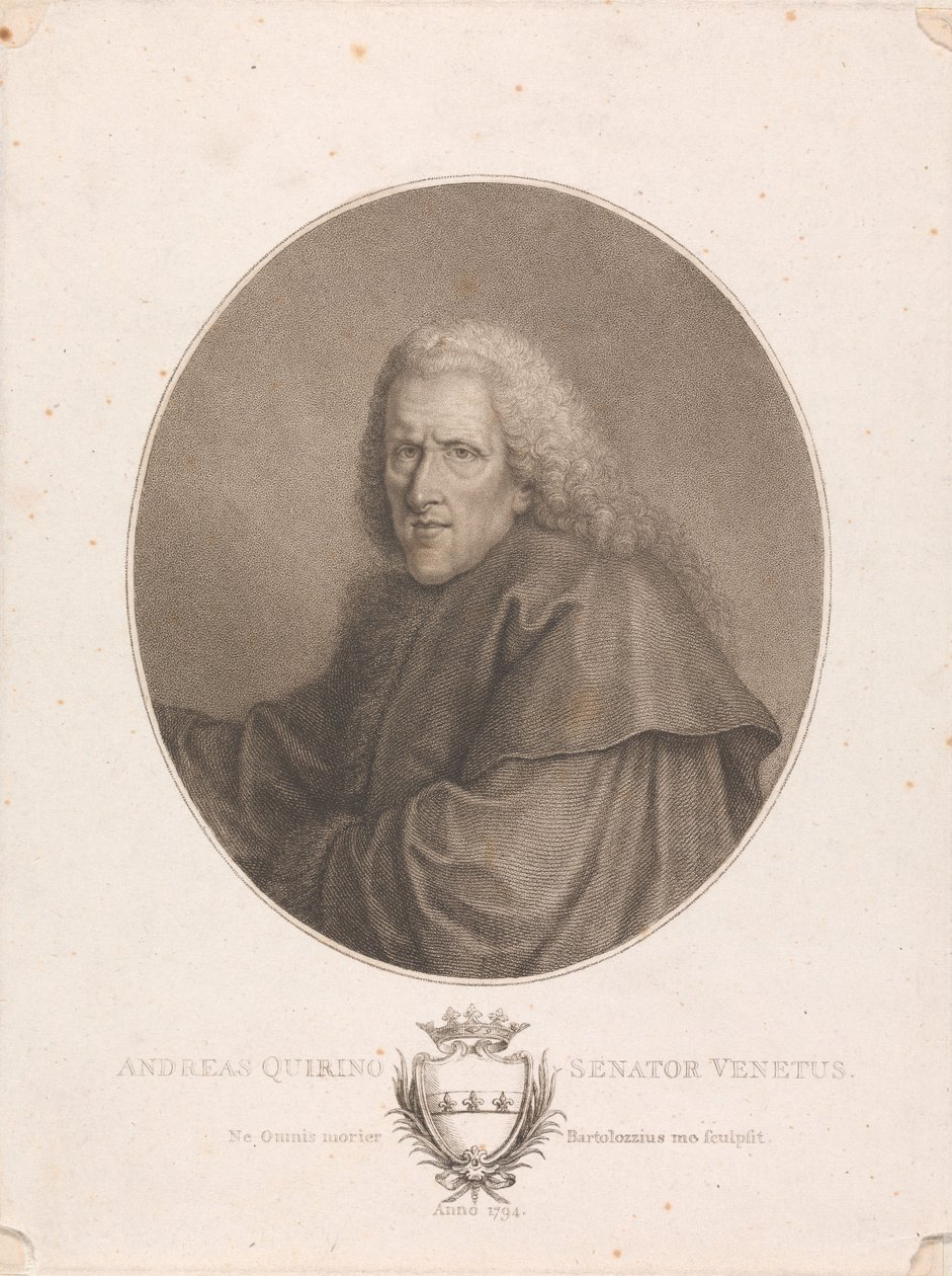 Andreas Quirino, Venetiaans senator door Francesco Bartolozzi
