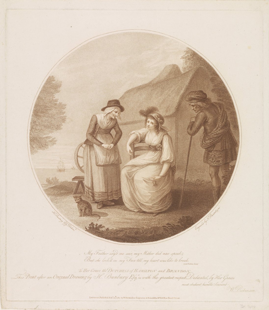Auld Robin Gray door Francesco Bartolozzi