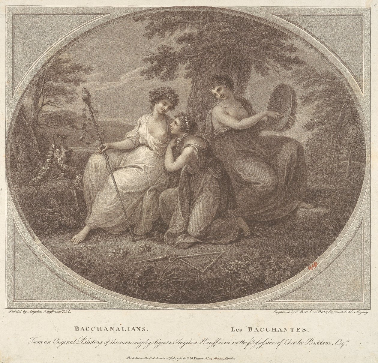 Bacchanalen door Francesco Bartolozzi