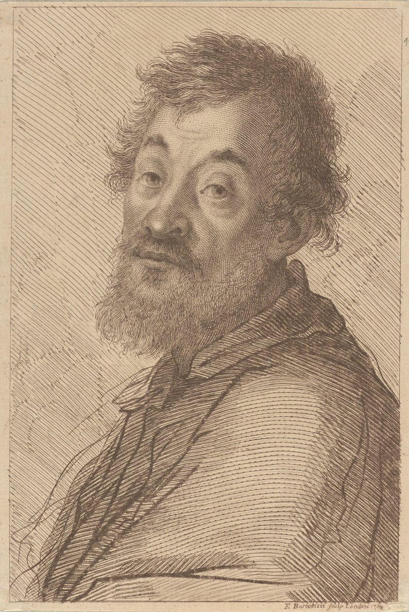 Giulio Romano (Julio Pippi), schilder door Francesco Bartolozzi