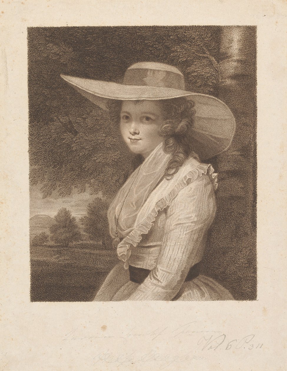 Lavinia Spencer (geboren Bingham), gravin Spencer door Francesco Bartolozzi