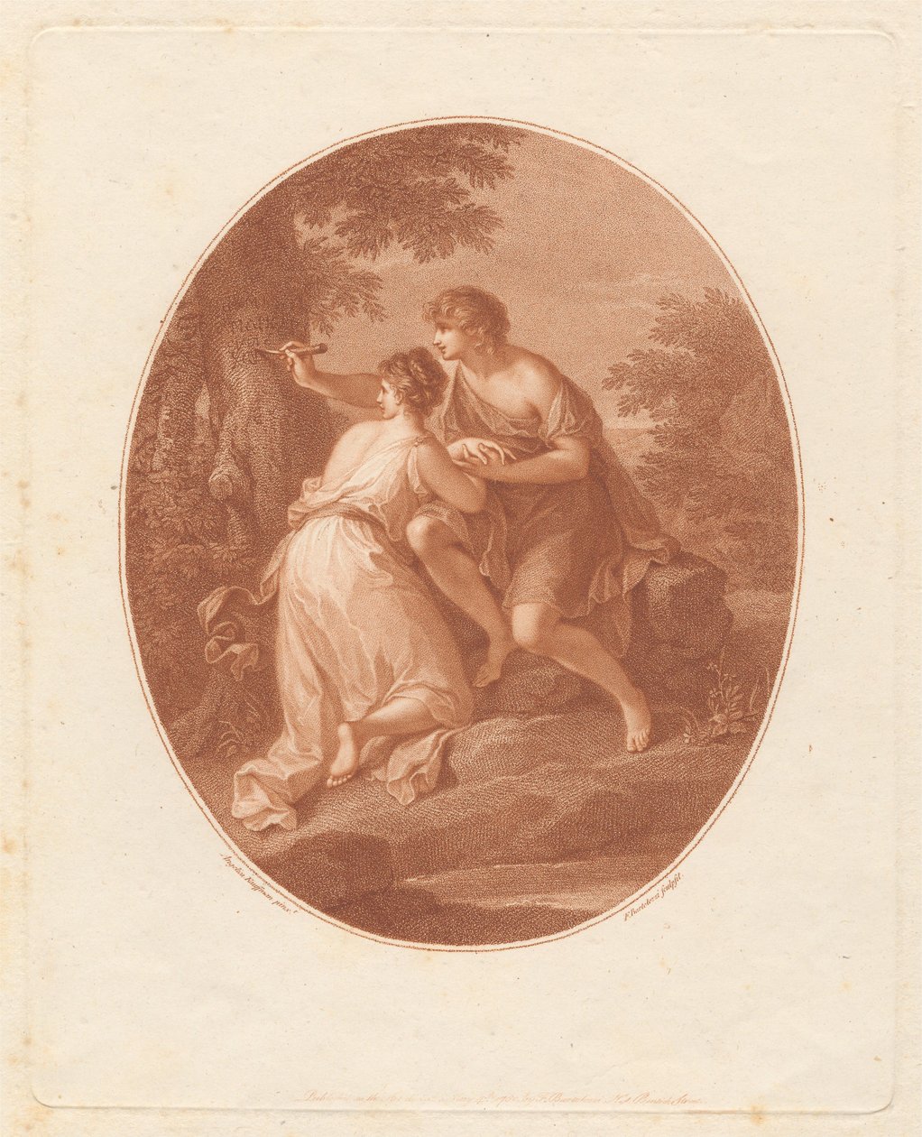 Paris und Oenone door Francesco Bartolozzi