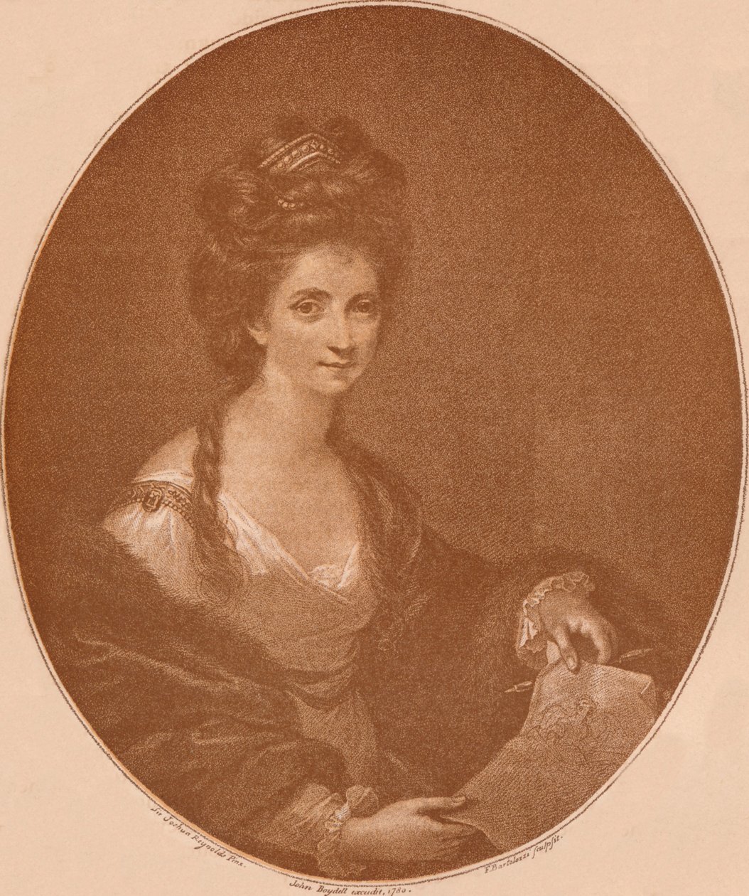 Portret van Angelica Kauffman, ca. 1777 1904 door Francesco Bartolozzi