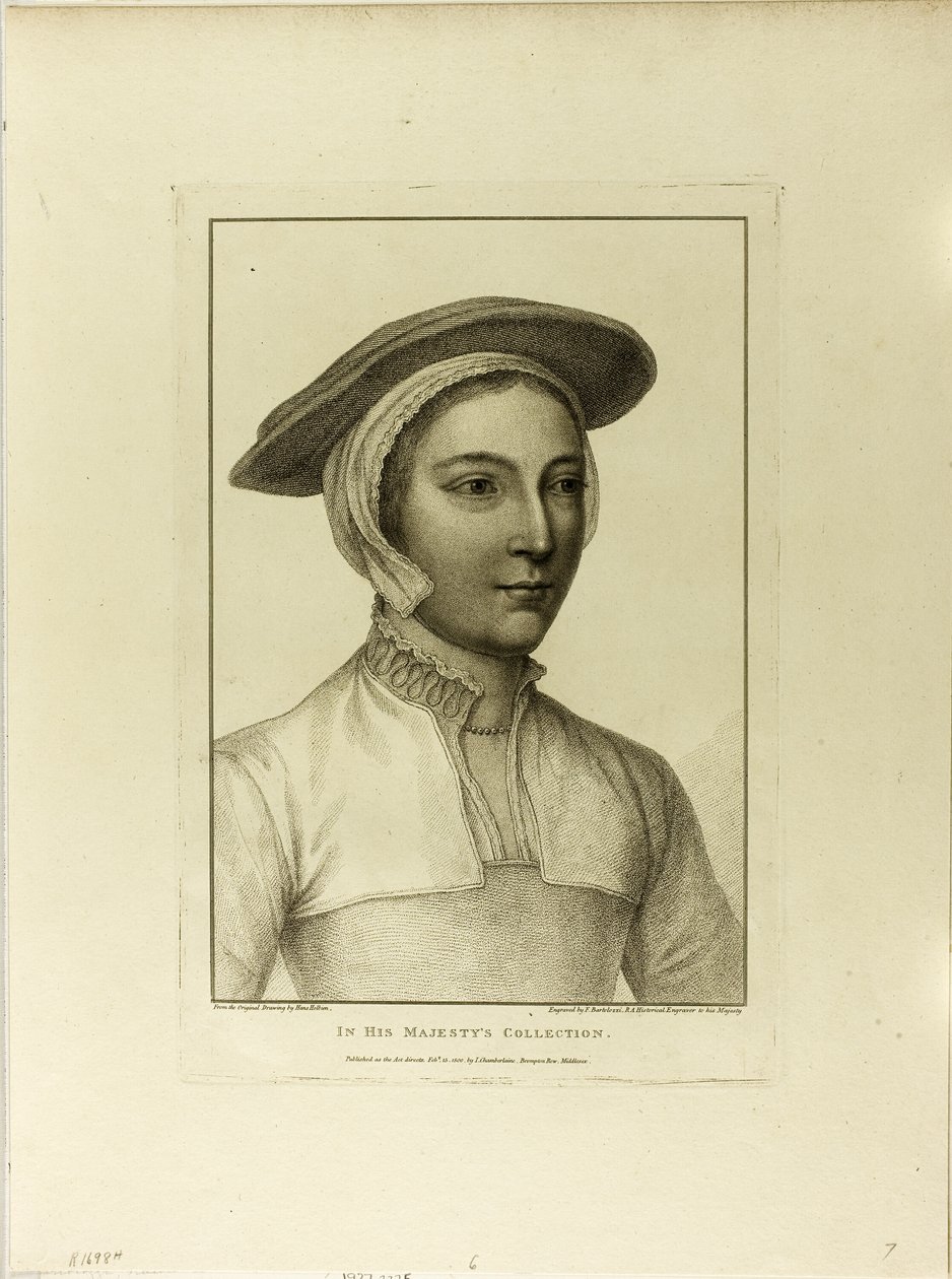 Portret van een Jonge Vrouw door Francesco Bartolozzi