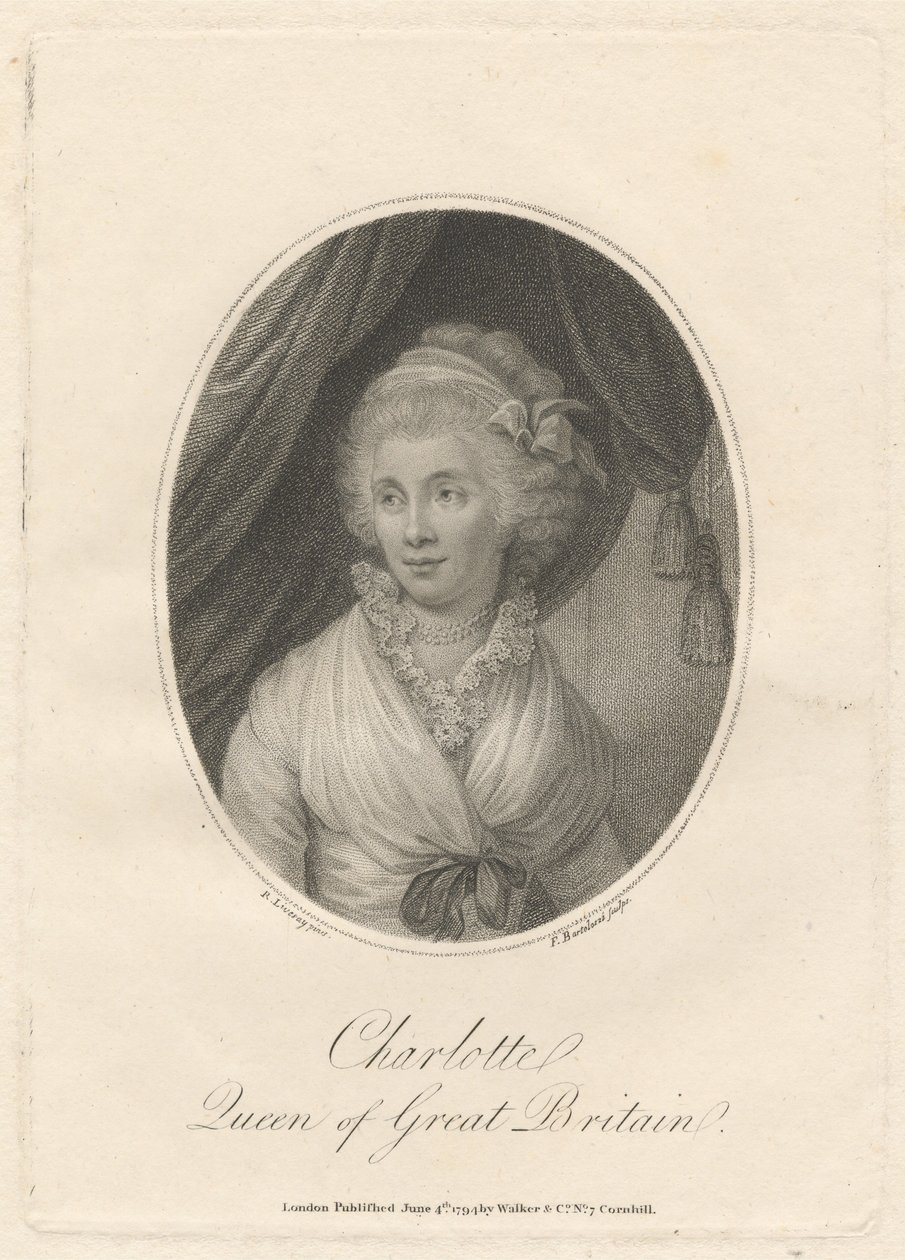 Koningin Charlotte door Francesco Bartolozzi
