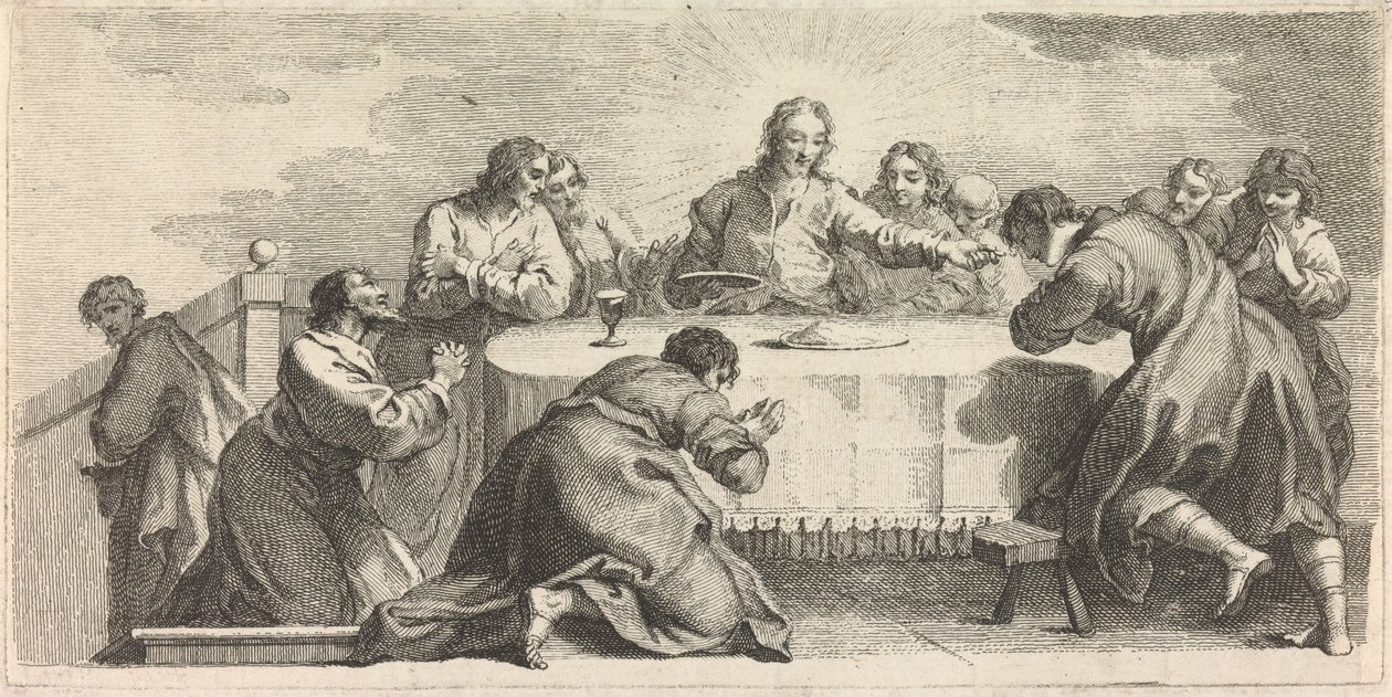 Het Laatste Avondmaal door Francesco Bartolozzi