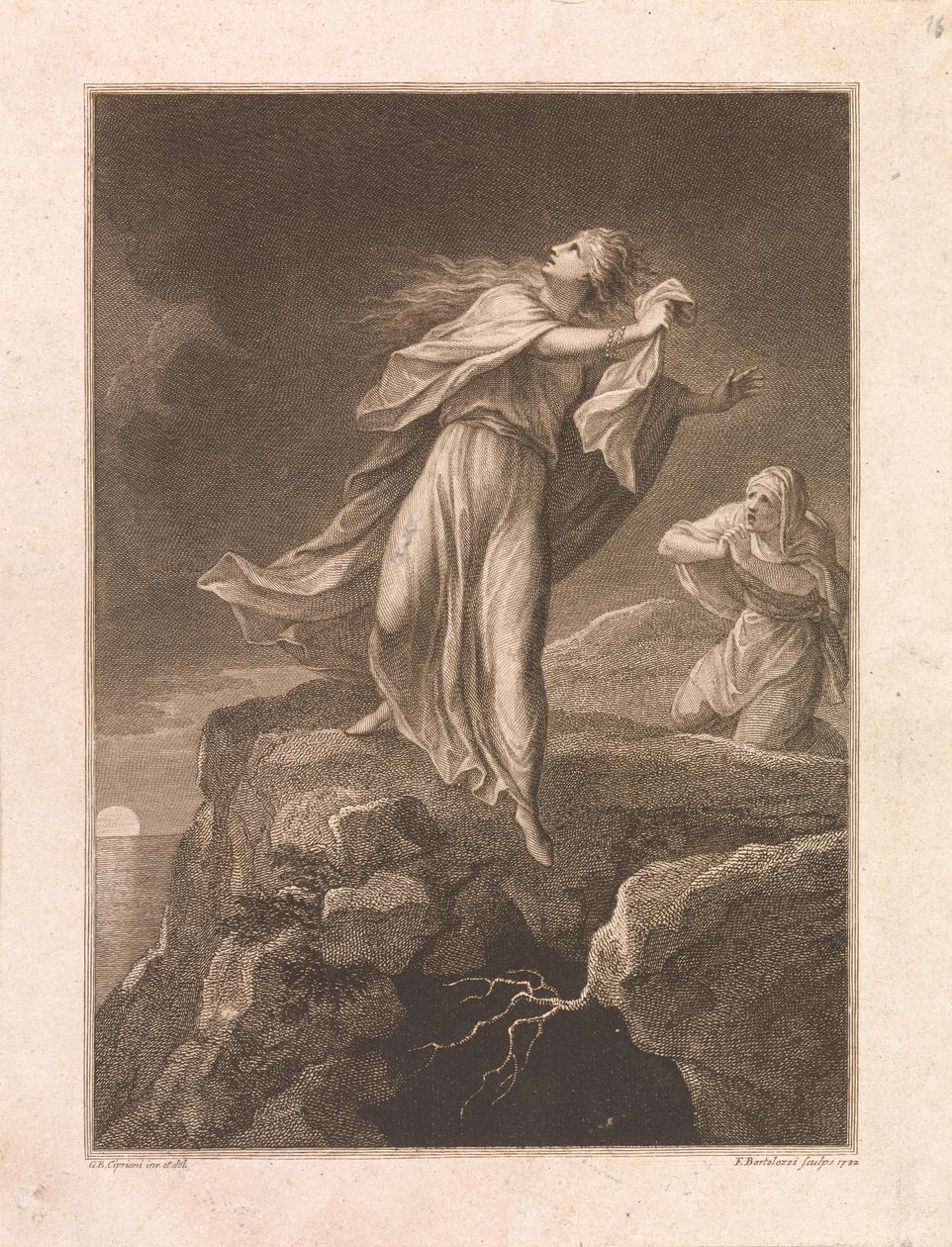 De verrijzenis, de heilige Maria Magdalena en Maria, de moeder van Jakobus door Francesco Bartolozzi