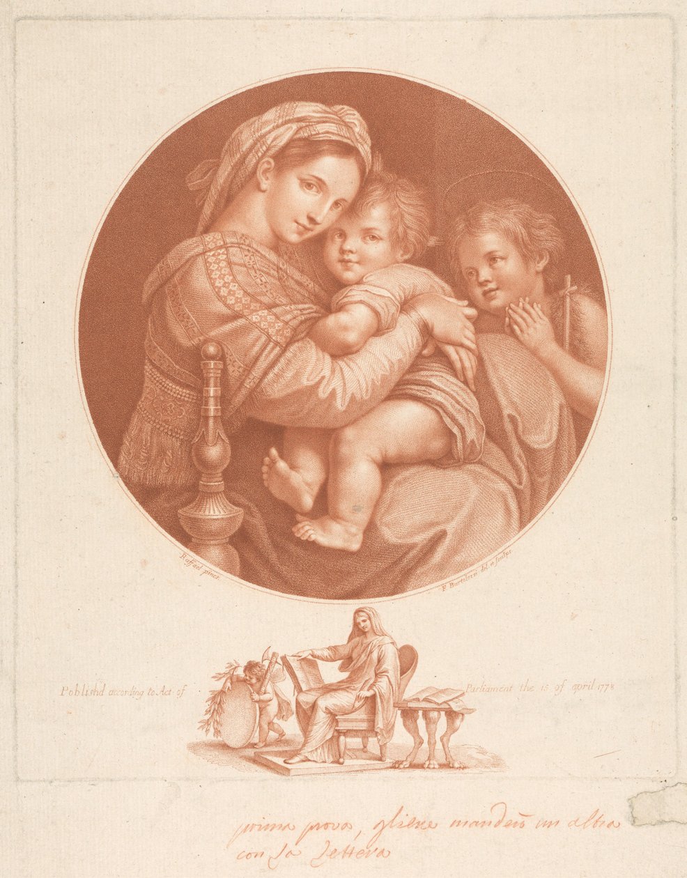 De Maagd door Francesco Bartolozzi