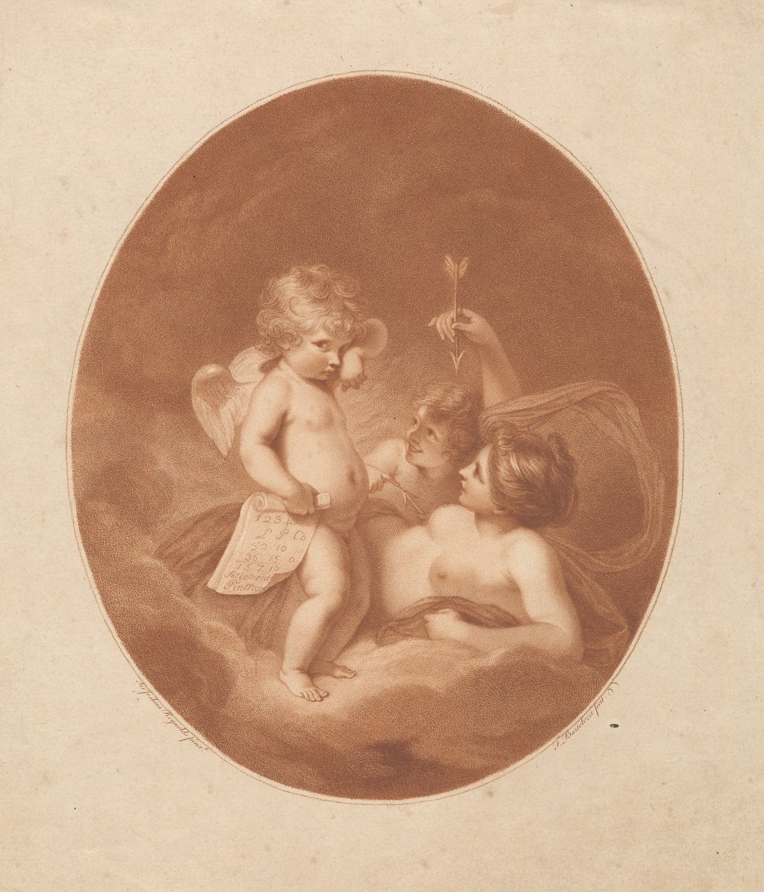 Venus tadelt Amor door Francesco Bartolozzi