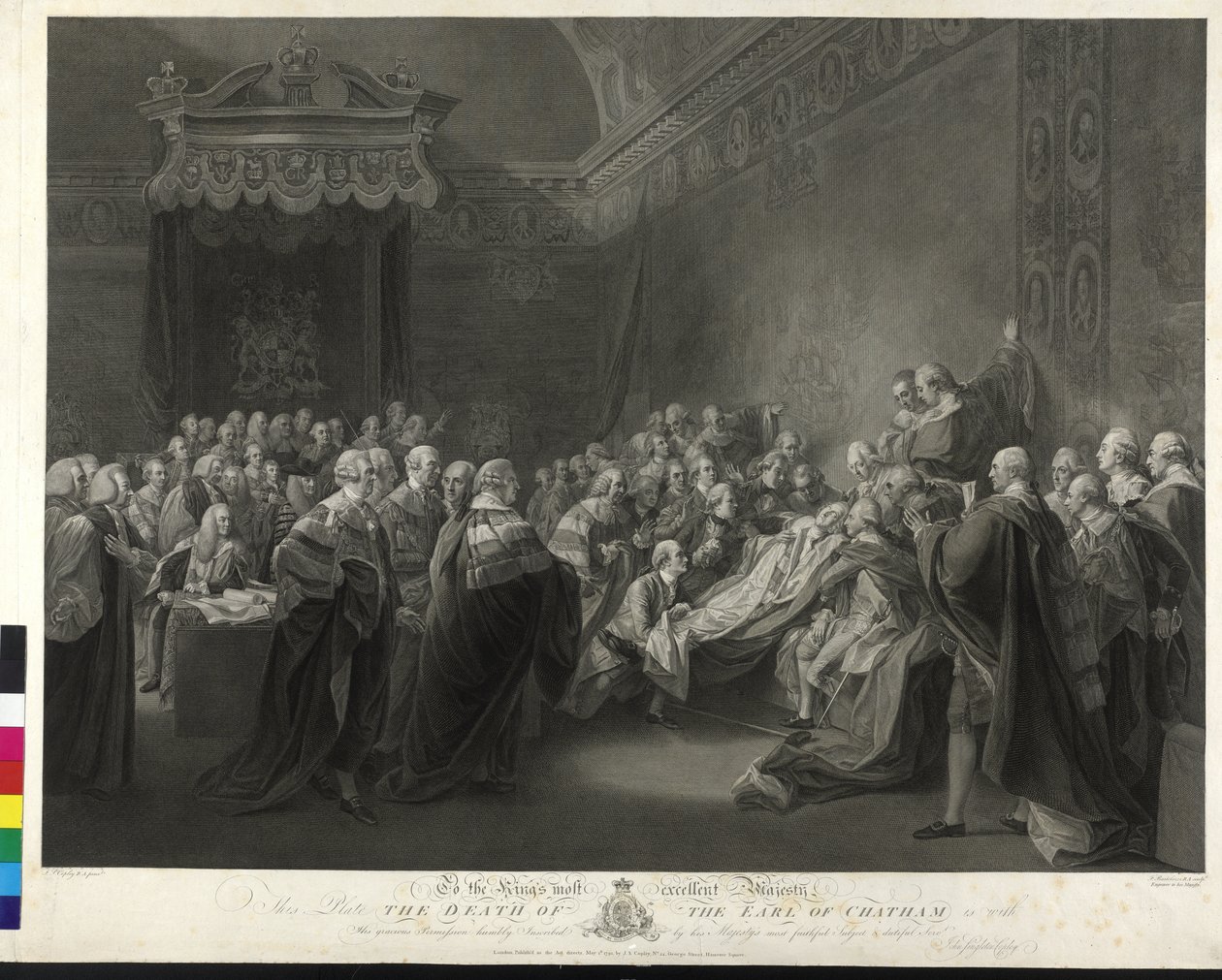 William Pitt De dood van de graaf van Chatham door Francesco Bartolozzi