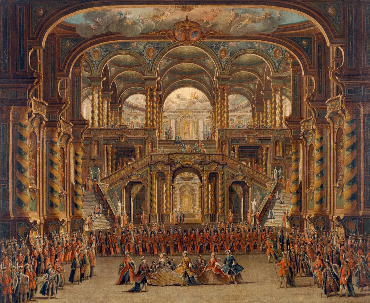Een scène uit de Italiaanse opera 