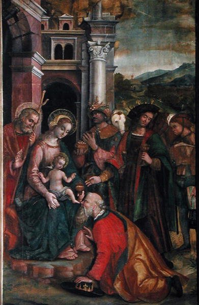 Aanbidding der wijzen, 1517 door Francesco Casella