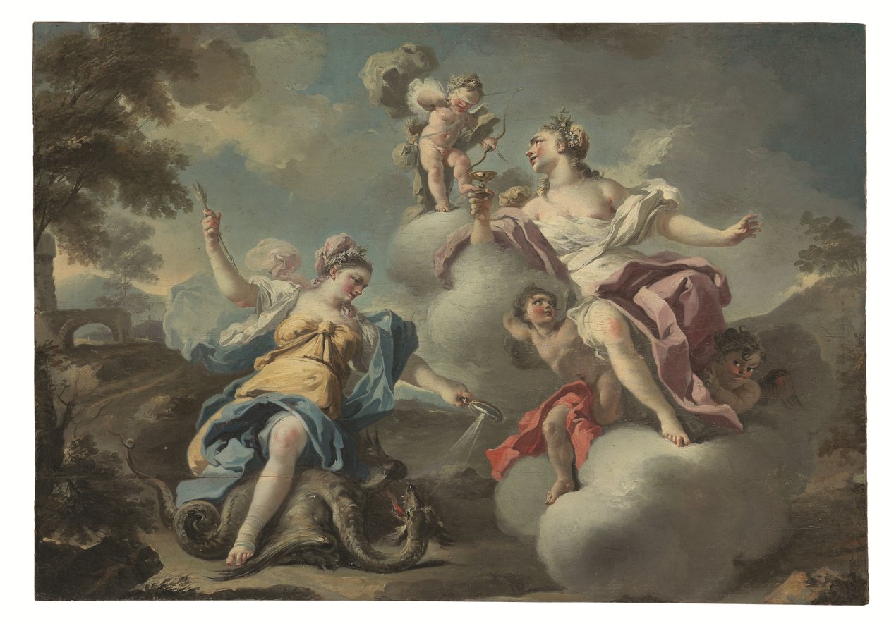 Een van een paar allegorieën door Francesco Celebrano