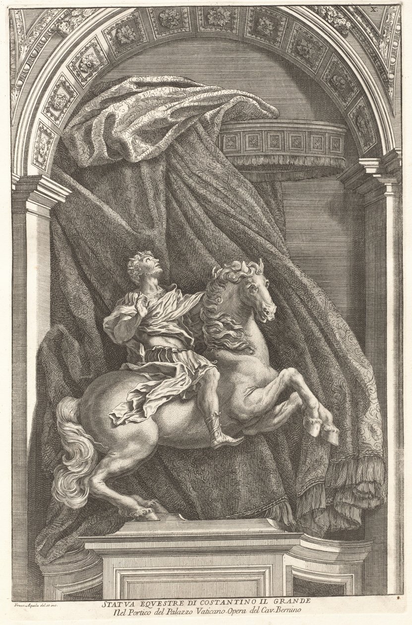 Standbeeld van Constantijn, 1704-1742 door Francesco Faraone Aquila
