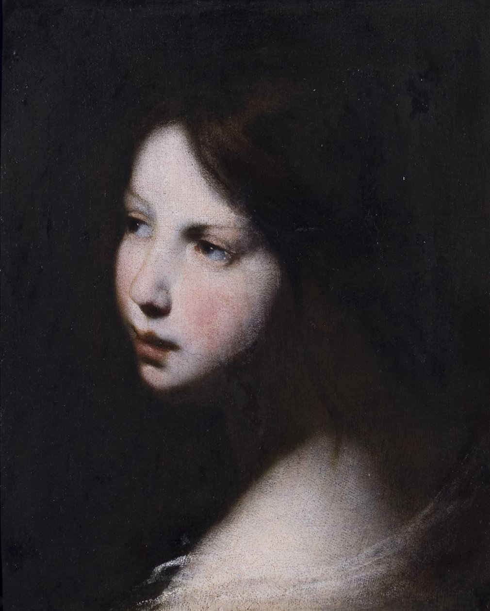 Hoofd van een meisje, ca. 1640 door Francesco Furini