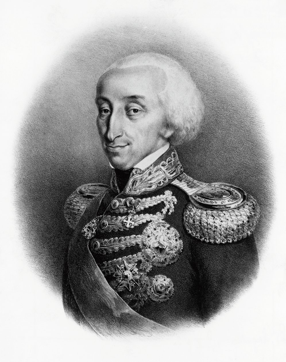 Portret van Vittorio Emanuele I van Savoye (1759-1824), koning van Sardinië door Francesco Gonin
