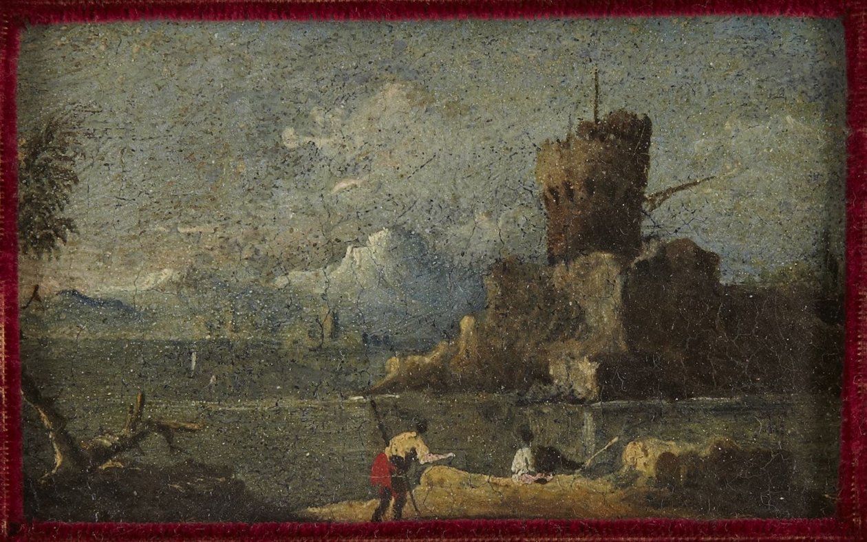 Kusttafereel met vesting door Francesco Guardi