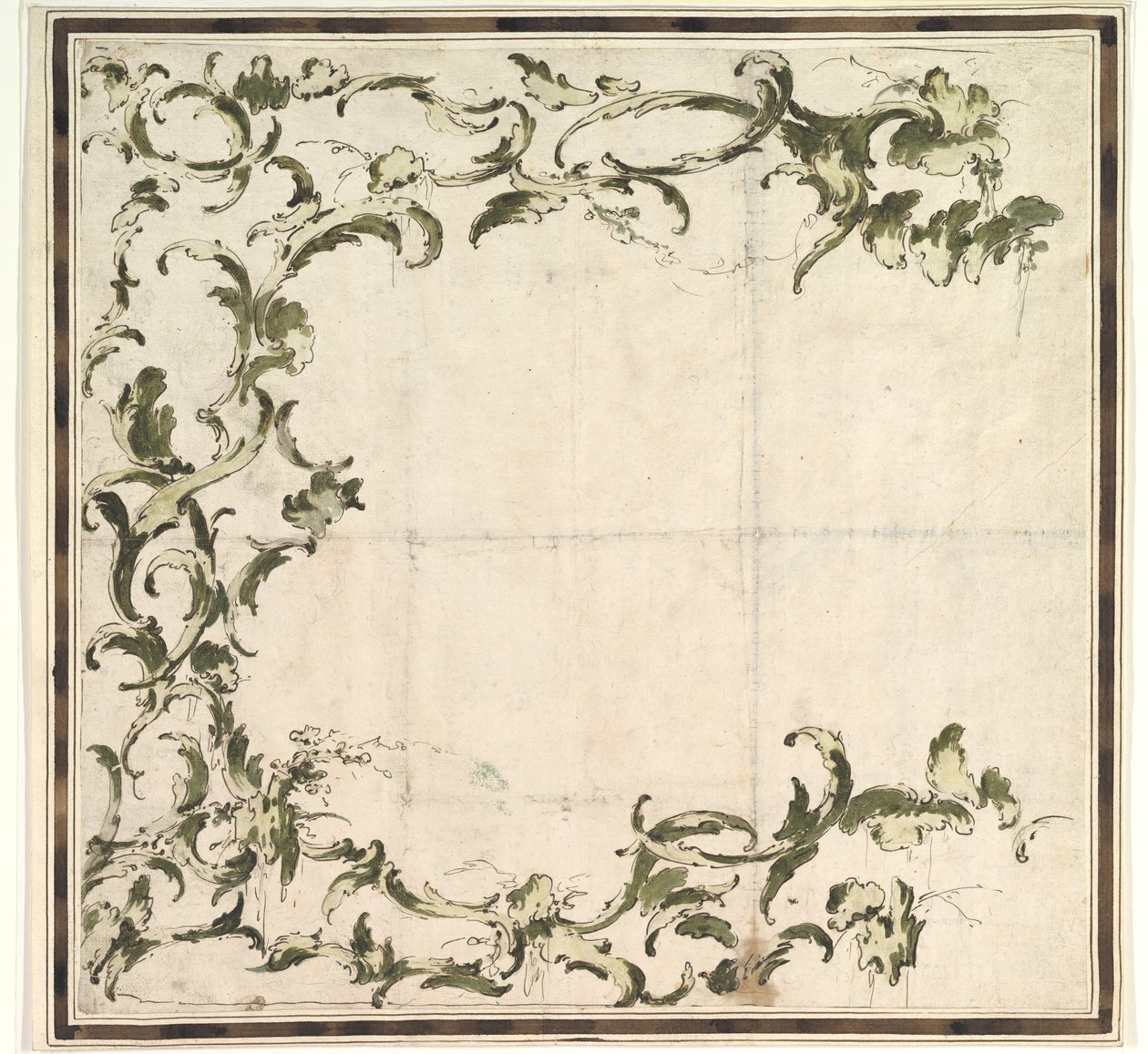 Ontwerp voor een omlijstingsmotief, 1712-93 door Francesco Guardi.