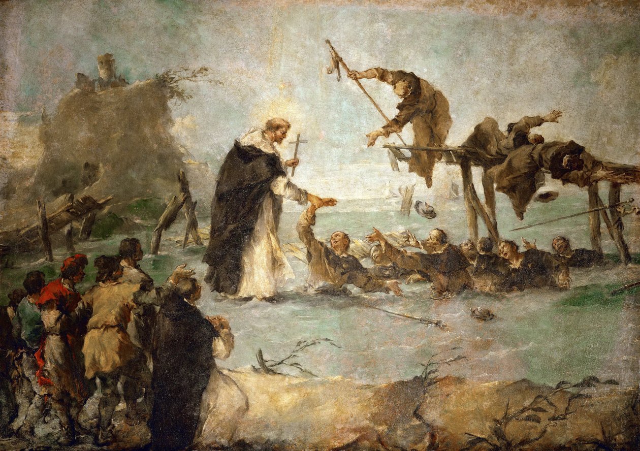 Het wonder van een Dominicaanse heilige door Francesco Guardi